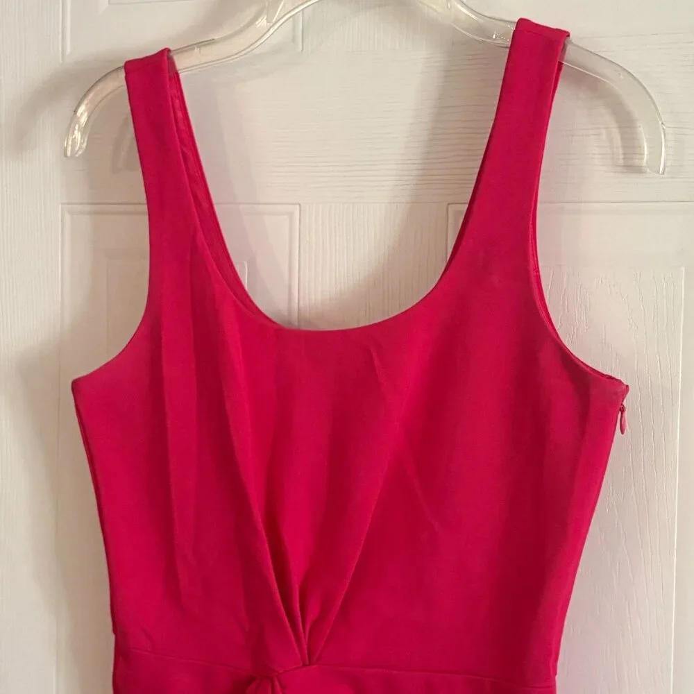 Armani Exchange Mini Sleeveless Sheath Twist Raspberry Pink Cocktail Dress SZ 4 - Picture 5 of 9